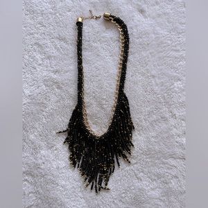 Black and gold beaded necklace